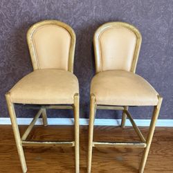 2 Old Bar Chairs – Fair Condition 