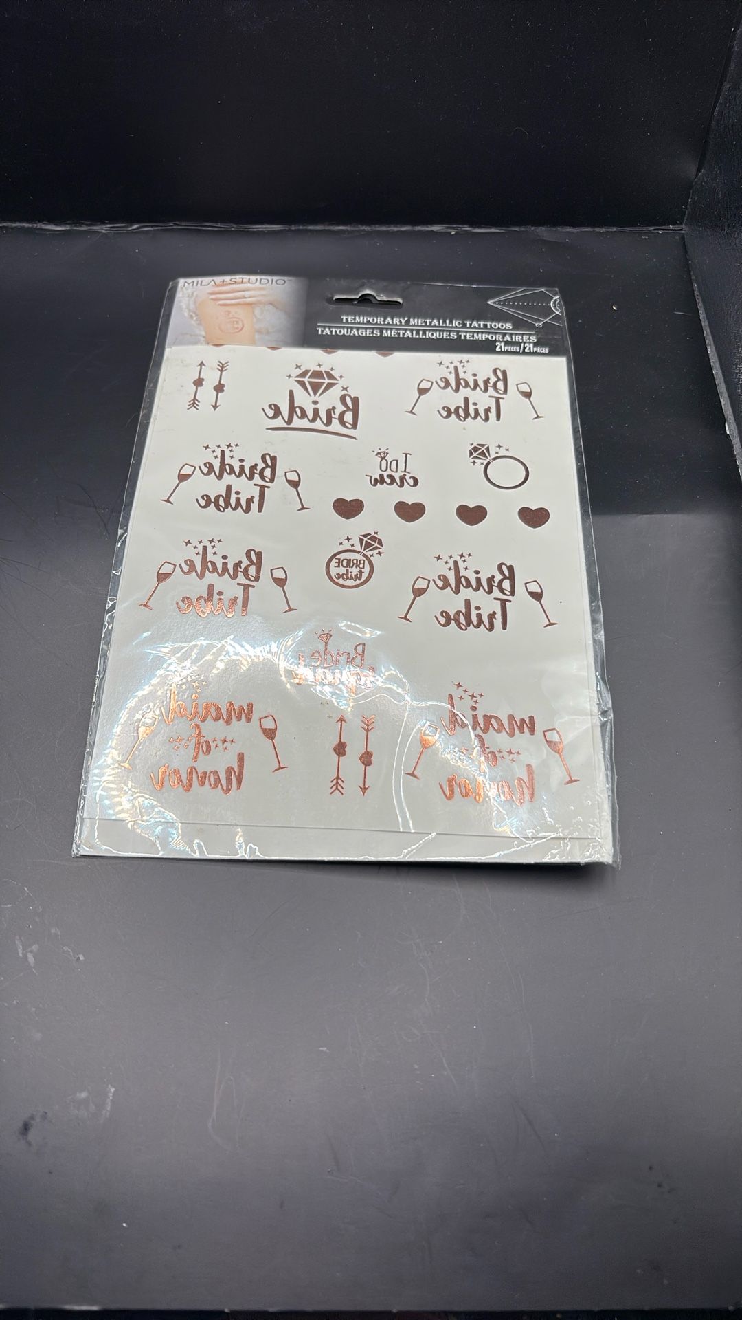 Temporary Metallic Tattoos, Mila And Studio 21 Pieces Wedding