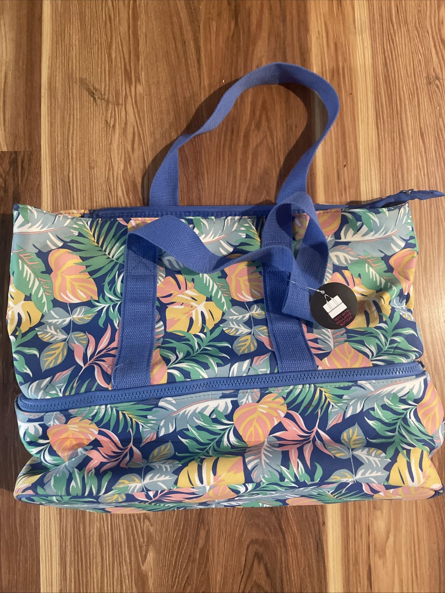 Tote Bag With Insulated Zipper Cooler Bottom. Brand New