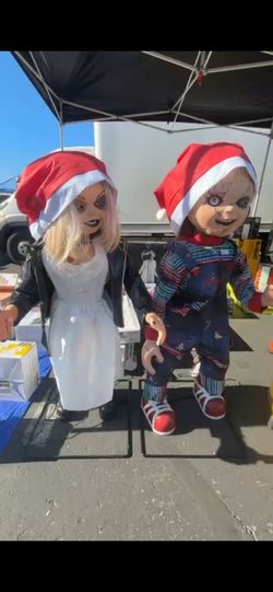 Chucky and Tiffany Collectable Halloween decorations