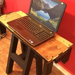 Golden Oak Stain Breakfast /laptop Table With Handles ...set Of 4 for )$120