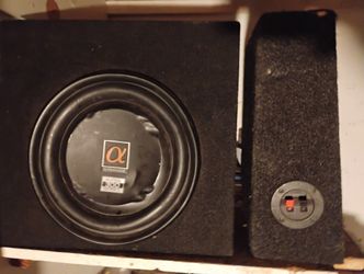 Two 10-in Alphasonic 10-in Woofers And Speaker Box Only Was Used For Maybe A Month Still Rock Really Hard 