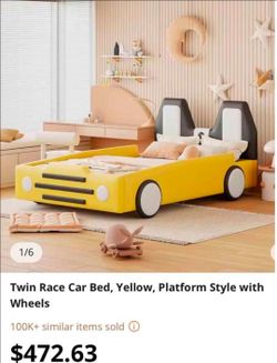 NEW IN BOX TWIN SIZE CAR BED, NO MATTRESS INCLUIDED