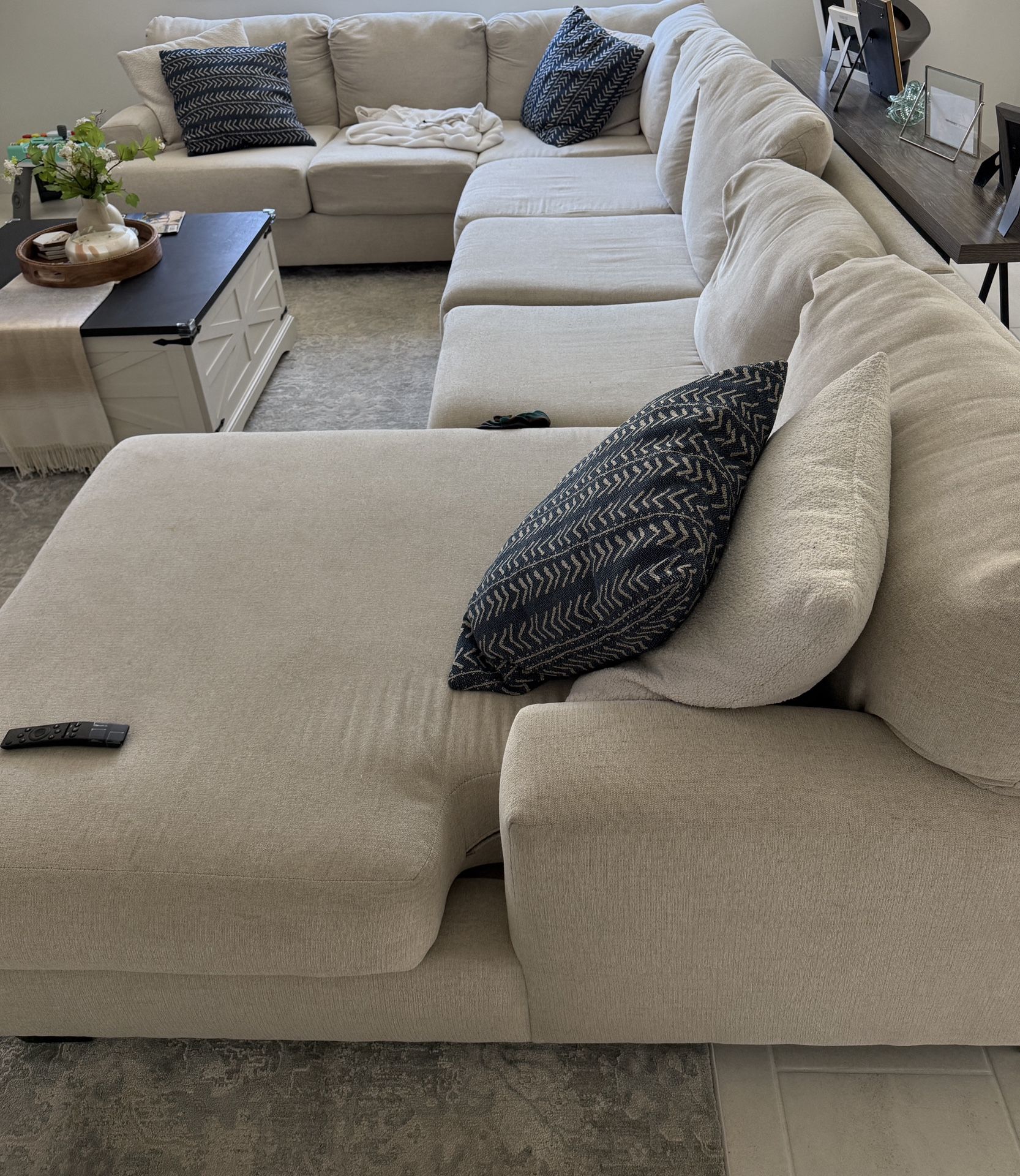 Large Sectional Couch With Chaise Lounge. OBO