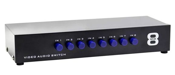 8 Port Video Audio Switch