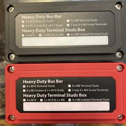 18 pcs 300A Bus Bar Brass Power Distribution Block 4 3/8 inch (M10) Studs Busbar Positive Negative