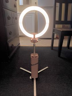 Portable Ring Light with Stand,Foldable Travel Ring Light with 4000mAh Battery Operated Cordless, 10" LED Ring Light