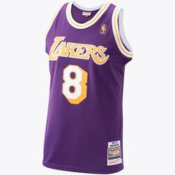 Lakers Kobe Bryant 1996-97 Mitchell & Ness Purple Hardwood Classic Authentic Jersey (Size 48 XL)