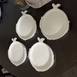 Vietri fish shaped salad plates