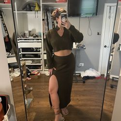 Green Skirt Green Top