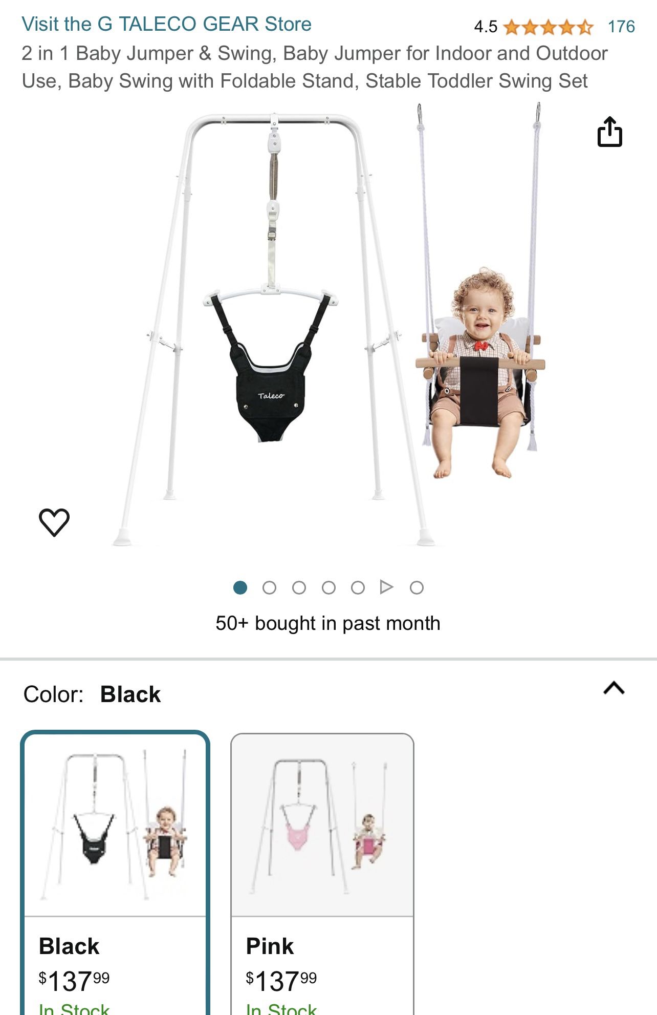 2 In 1 Baby Jumper And Swing 