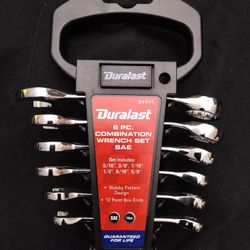 DURALAST 6 PC. COMBINATION WRENCH SET SAE