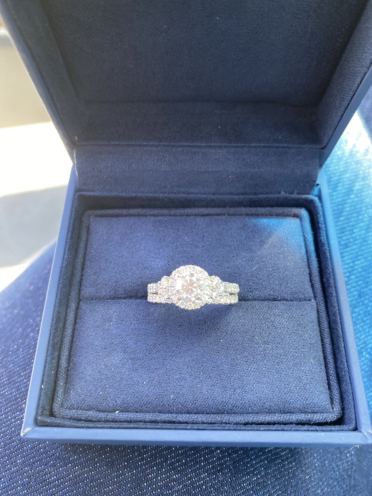 Platinum Engagement w/Wedding Ring