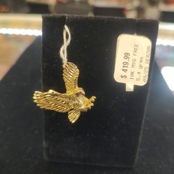 10k Gold Eagle Pendant 