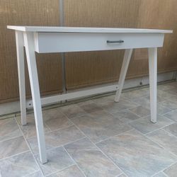 White Writing Desk with Drawer