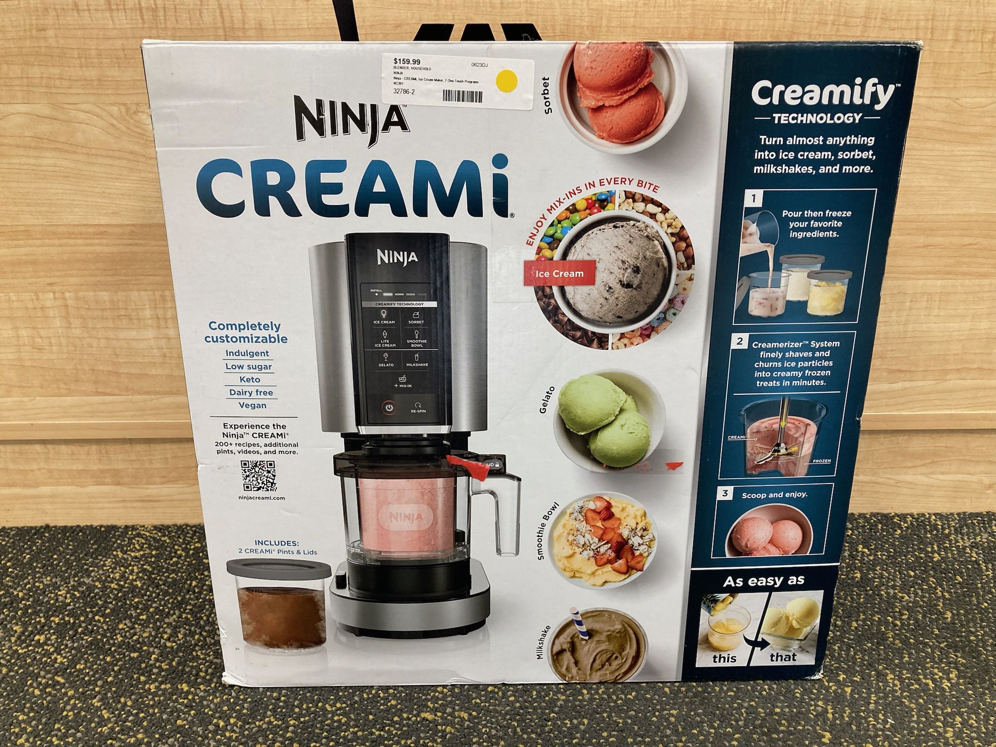 Ninja NC301 CREAMi Ice Cream Maker 7 One-Touch Programs 16oz Pints for Sale  in Lynn, MA - OfferUp