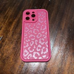 Burgundy Cheetah print iPhone Case 