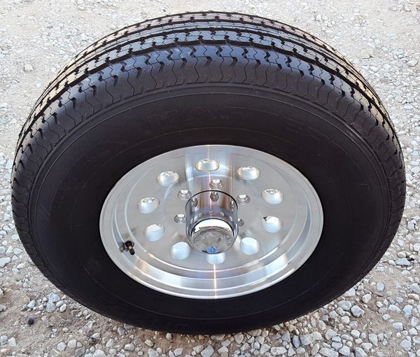 Aluminum Mod Alloy Trailer Wheels and Tires 15" 6 Lug with 225/75/R15