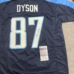 Kevin Dyson Autographed/Signed Custom Jersey - JSA Coa - Tennessee Titans