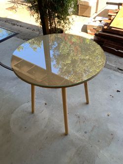 Glass top end table