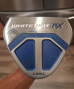NEW 33.25" Right-Handed Odyssey White Hot RX 2-BALL Putter New Grip Magnetic Head Cover FIRM PRICE
