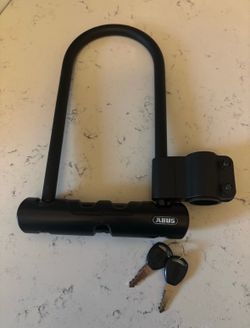 ABUS Black U-Lock with Keys Ultra 410 U-Lock (9-inch)- Black / Without Cable
