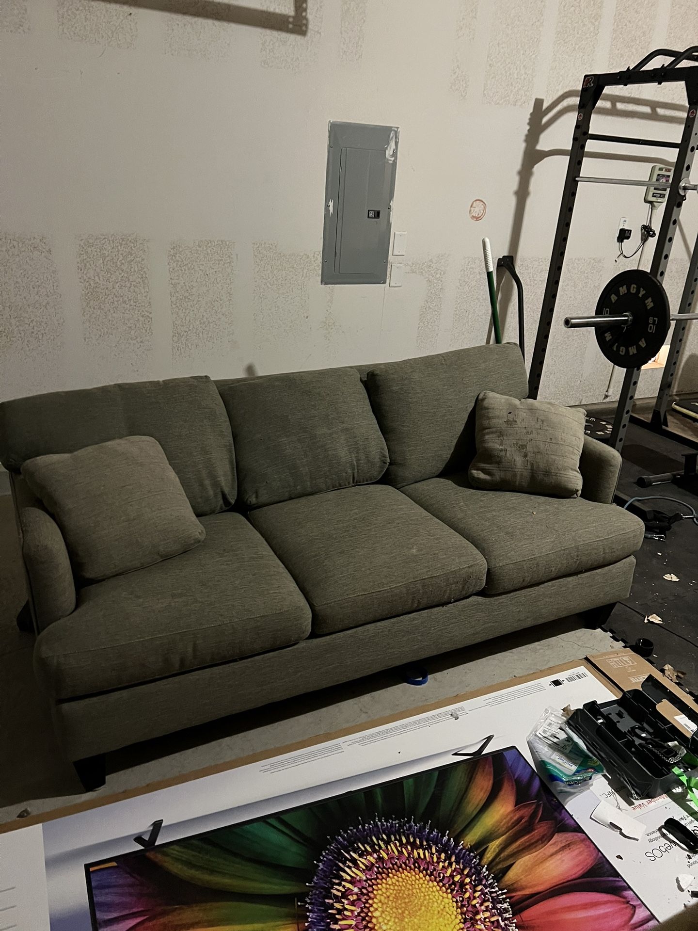 Green Fabric Couch