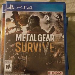 Metal Gear Survive Video Game For PlayStation 4 System In Perfect Condition 