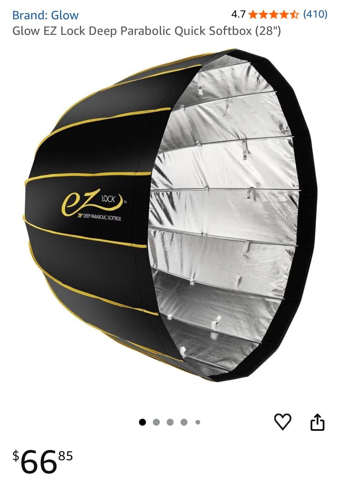 Glow EZ Lock Deep Parabolic Quick Softbox (28")