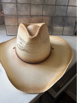 Resistol John Wayne Collection Cowboy Hat Western Style Adult Size Small   Durable straw cowboy hat with a vented crown for breathability. This hat ha