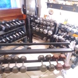DUMBBELLS : RUBBER  &  STEEL  DUMBBELLS+ ADJUSTABLE  DUMBBELLS  (PAIRS OF) : 10s  15s  20s  25s  30s 35s 40s 45s 50s 55s 60s 70s 75s 80s 90s 95s  110s