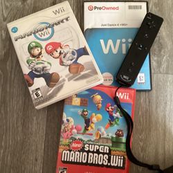 WII (black 1Controller 3 Games)