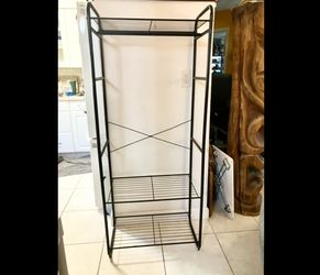 Metal Garment Rack with Shelves - Brightroom: 63” H x 26”W x 14.5”D