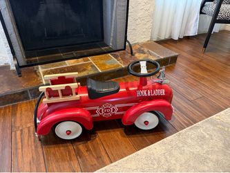 Retro Metal Ride-On Fire Truck Speedster - Great Condition