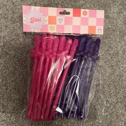 Plastic Bachelorette Straws 