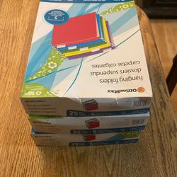 Office Max 25 Hanging Folders 3 Boxes