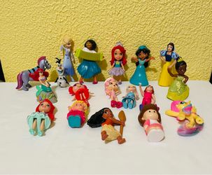 Disney Princess, Dolls, and Figures Lot of 18