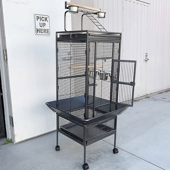 (NEW) $130 Large 61” Parrot Bird Cages with Rolling Stand for Cockatiels Parrot Parakeet Lovebird Finch 