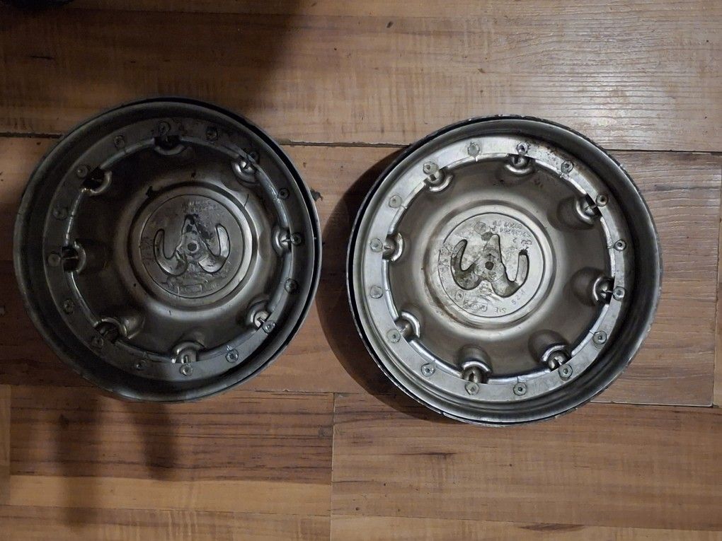 Two Dodge Ram Hub Caps