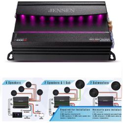 Jensen Bluetooth Amplifier 1000 W,4 Channel And Kicker  Subwoofer 4ohm , Just Use It For A Couple Months  , Working Perfect