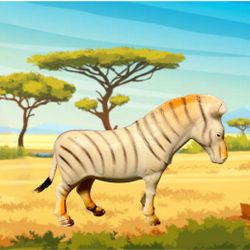 Vintage 1980s Plastic Zebra Figurine With Orange Highlights, 3”