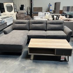 Sectional With Chaise Lounger On Special. 