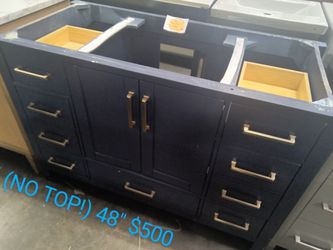 No Top! 48" Bathroom Vanity 