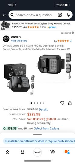 RV Door Lock Replacement – RV Keyless Entry Door Lock with 10 Digits Keypad, Dual-Door Remote Control 