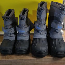 Size 11, 12, 13, 1, 2, 3, 4 Kids Snow Rain Winter Boots