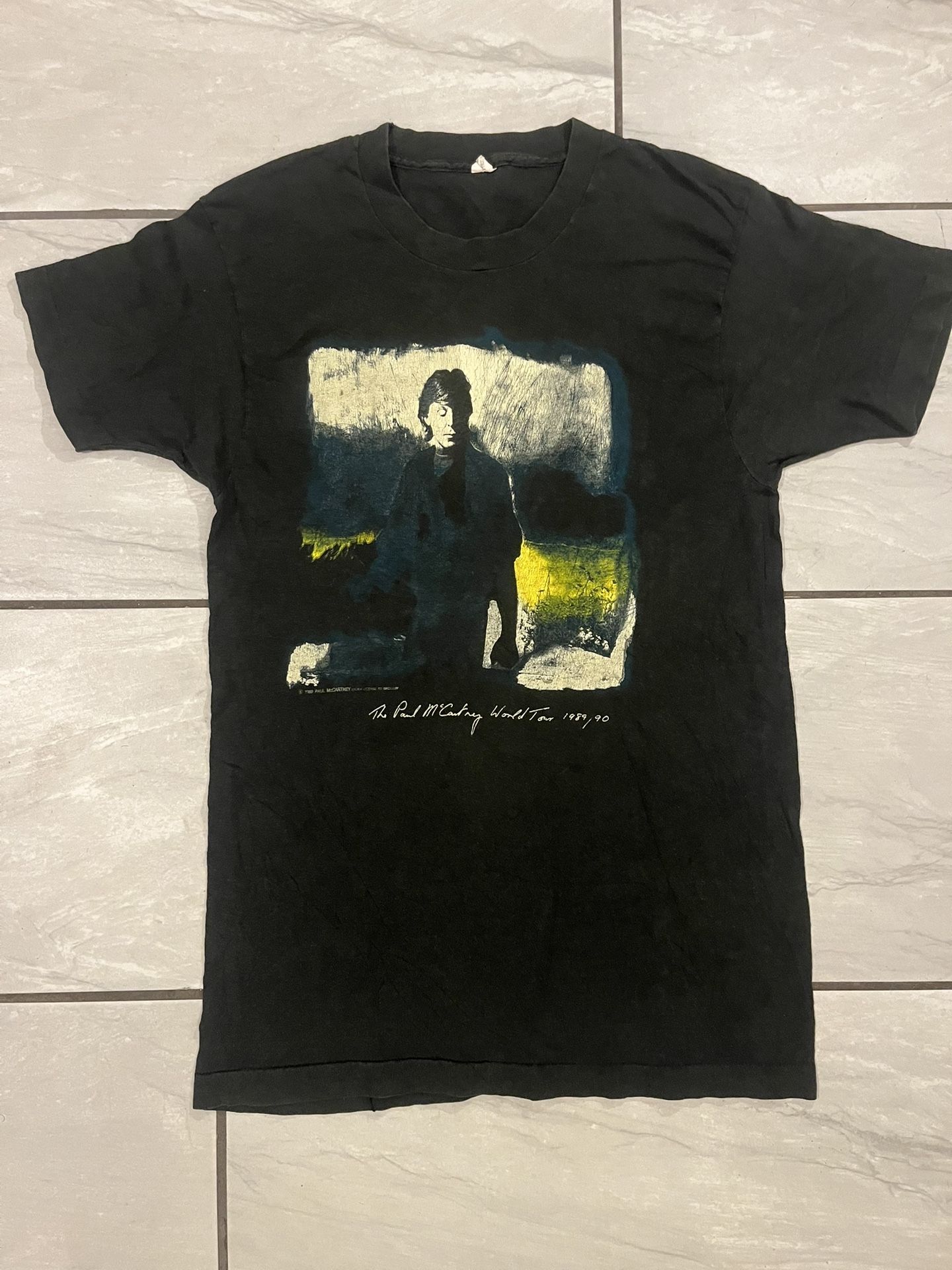 Vintage Paul McCartney Tour Shirt 80s 90s 1989 Band Rock Concert Size Large Rare