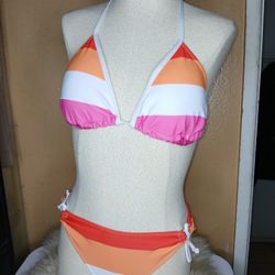 Three Color Two Piece Bikini
