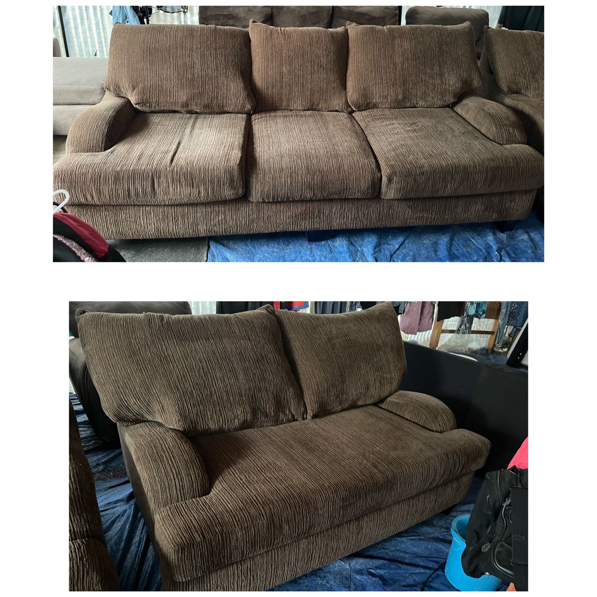 Smoke and pet free clean couch comes with the couch and oversize chair. Great condition we sell all the time delivery extra.