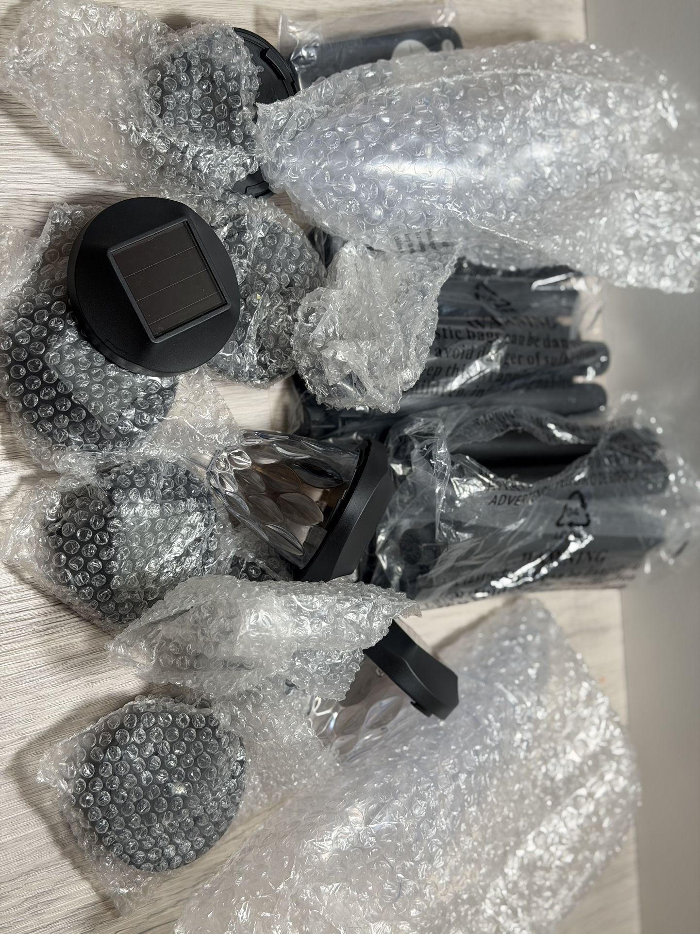 8 Pack Solar Lights Outdoor, Solar Pathway Lights with Great Pattern, Waterproof Auto On/Off Solar Powered Light for Outside Yard Garden Walk