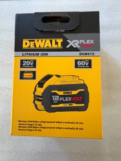 12 AH new DeWalt battery flex volt